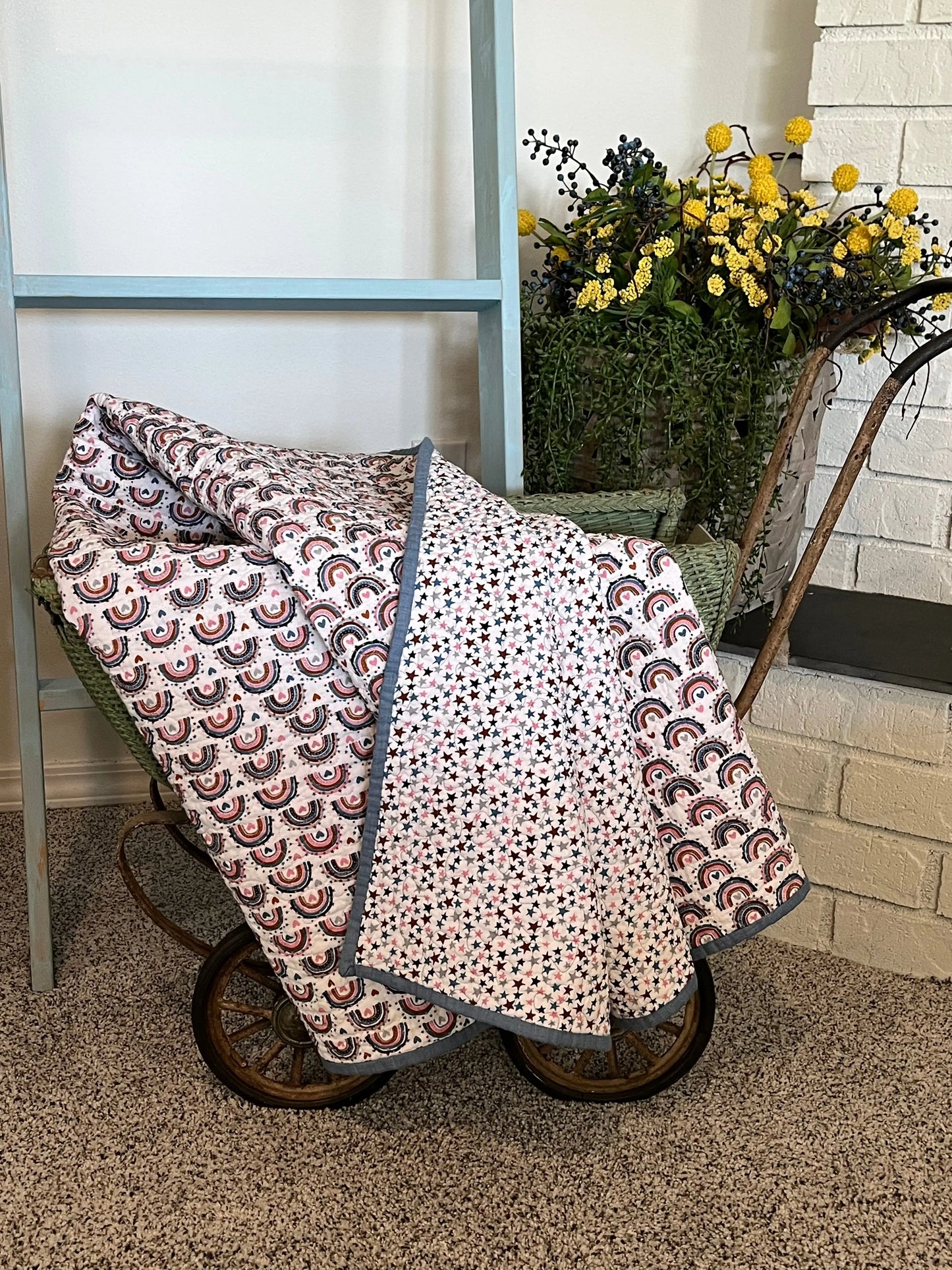 Rainbows, Hearts, and Stars OH MY Quilt - Bold Border Quilts and More
