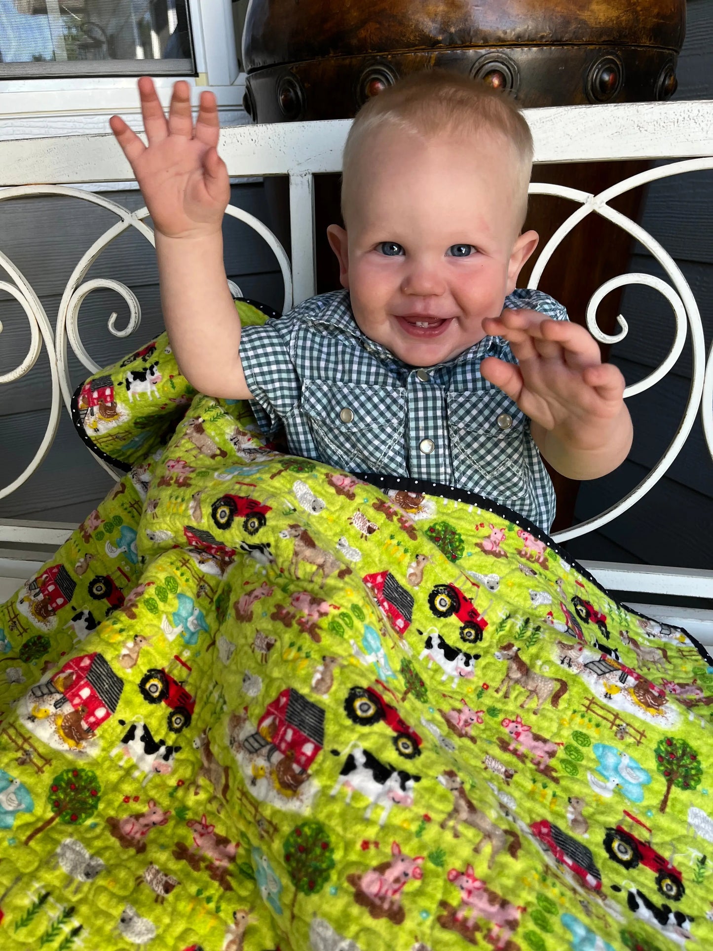 Farm Animals & Tractors Kids Quilt - Bold Border Quilts and More