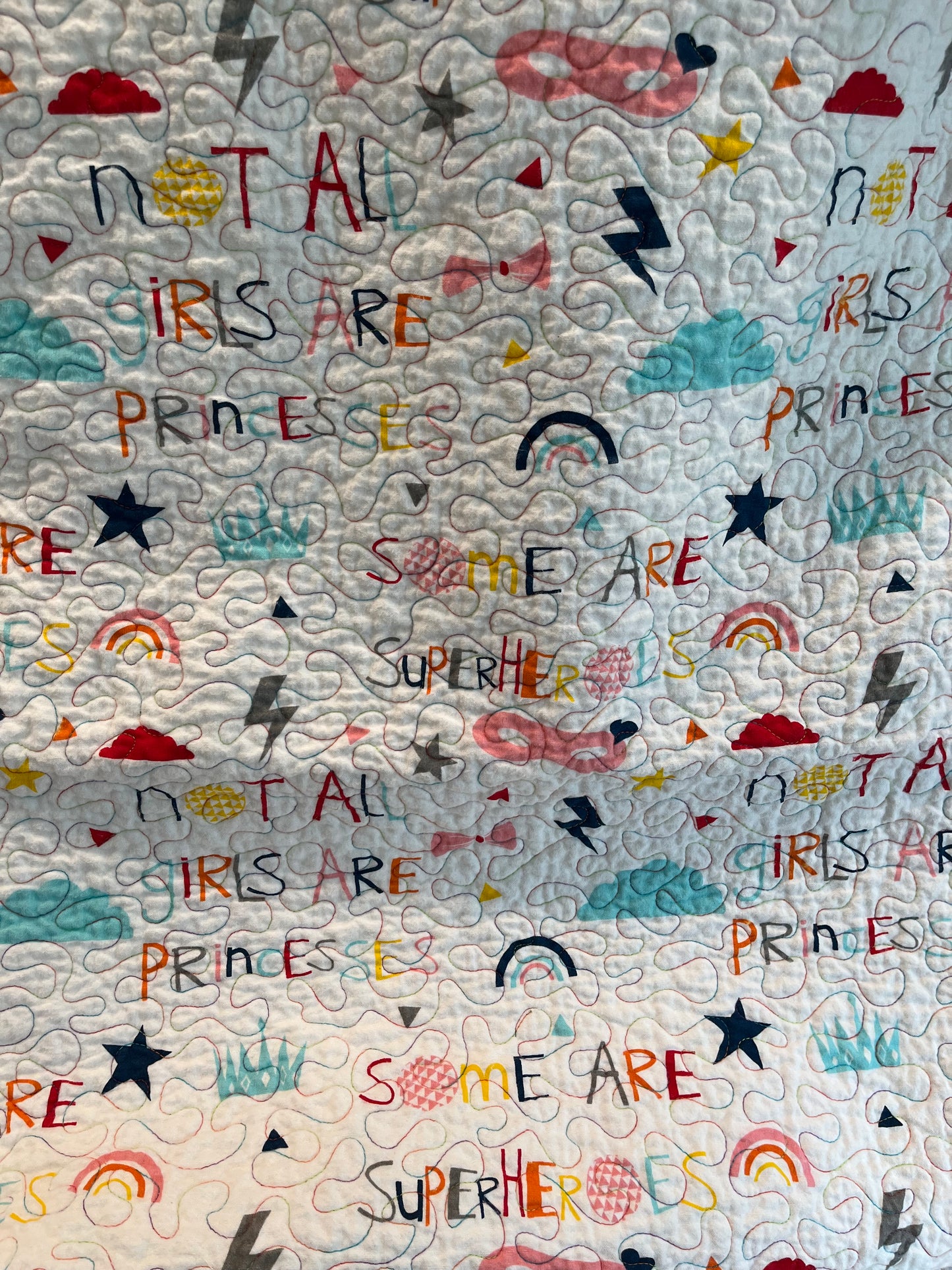 Not All Girls are Princesses...Some Are Super Hero's Girls Quilt - Bold Border Quilts and More