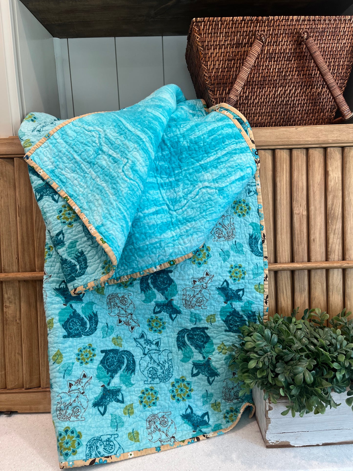 Cute Fox and Medallion Quilt - Bold Border Quilts and More