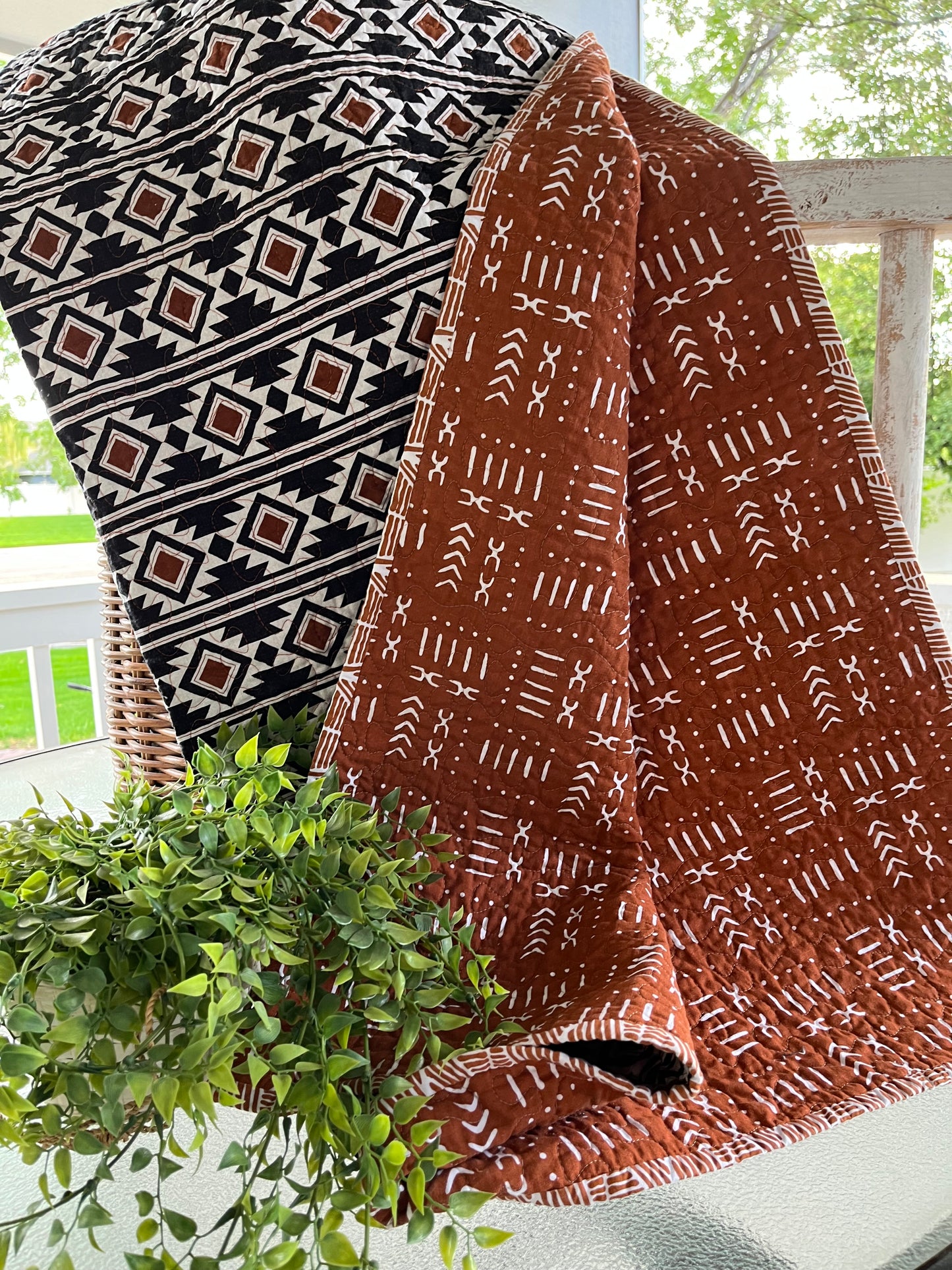 Aztec Signs and Diamonds Quilt - Bold Border Quilts and More