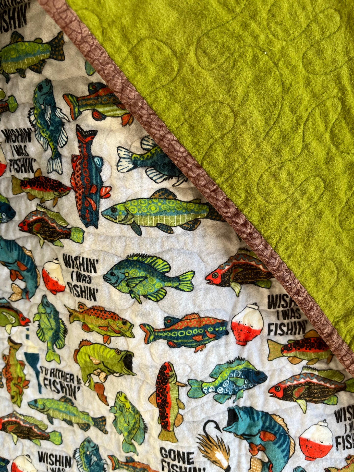 Wishin' I Was Fishing Quilt - Bold Border Quilts and More