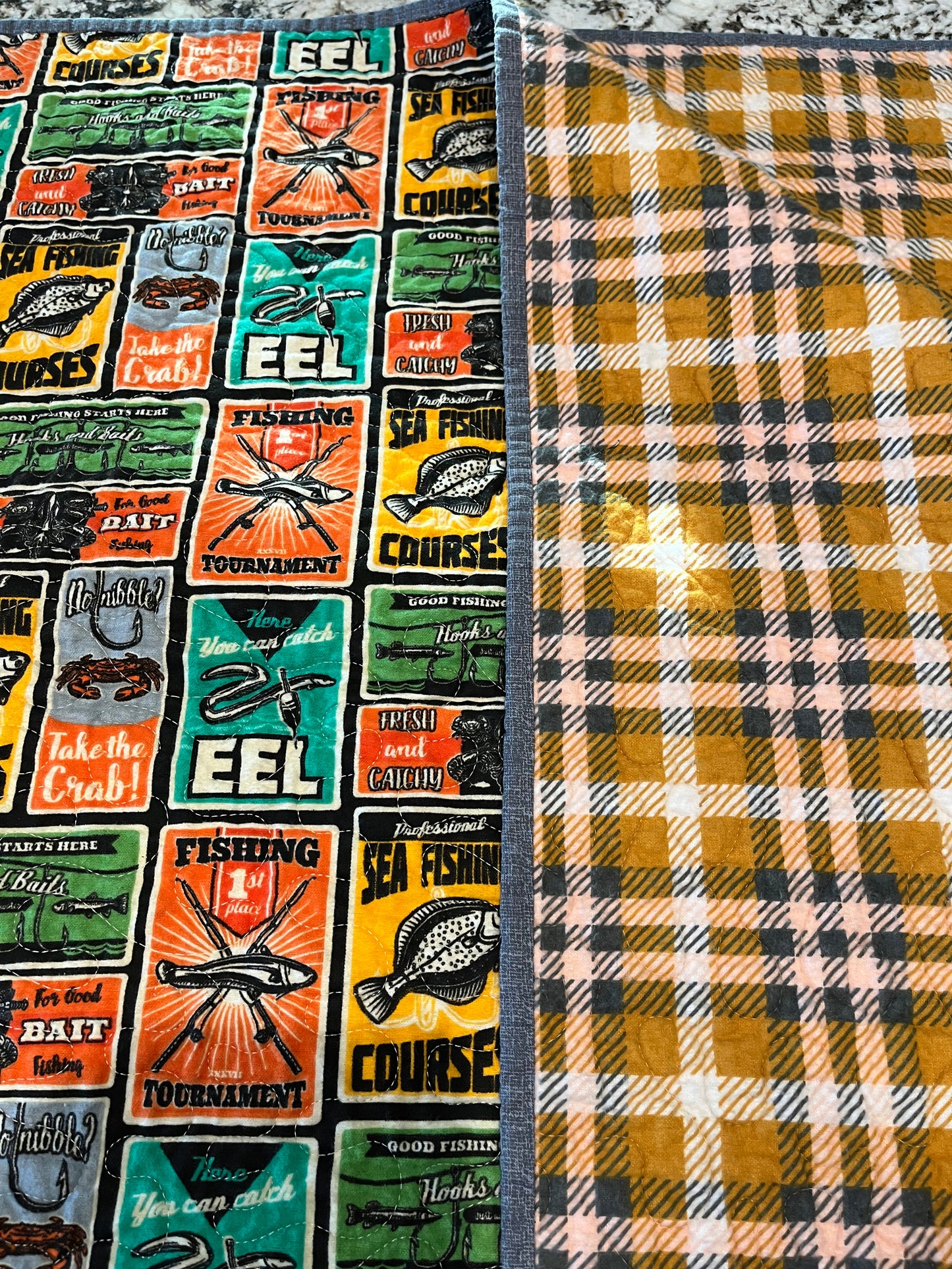 Fishing Logo's Quilt - Bold Border Quilts and More