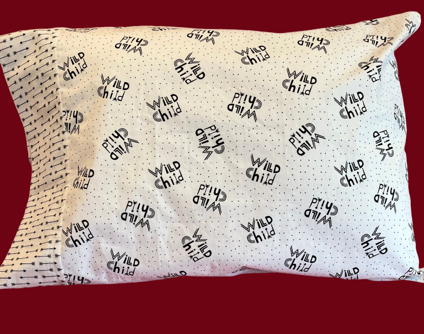 Wild Child Custom Handmade Kids Pillowcase - Bold Border Quilts and More