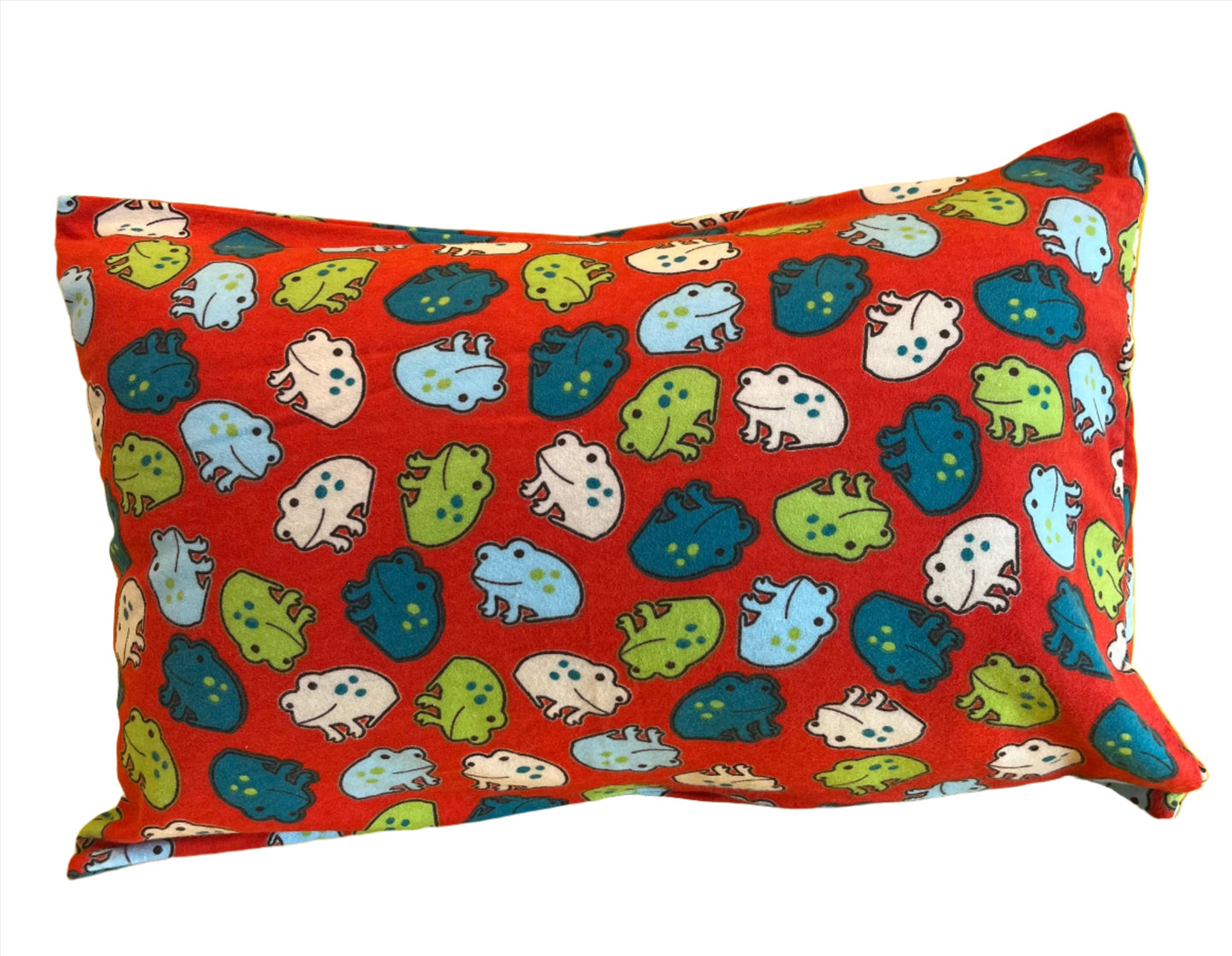"Frogs" Envelope Style Homemade Kids Pillowcase - Bold Border Quilts and More