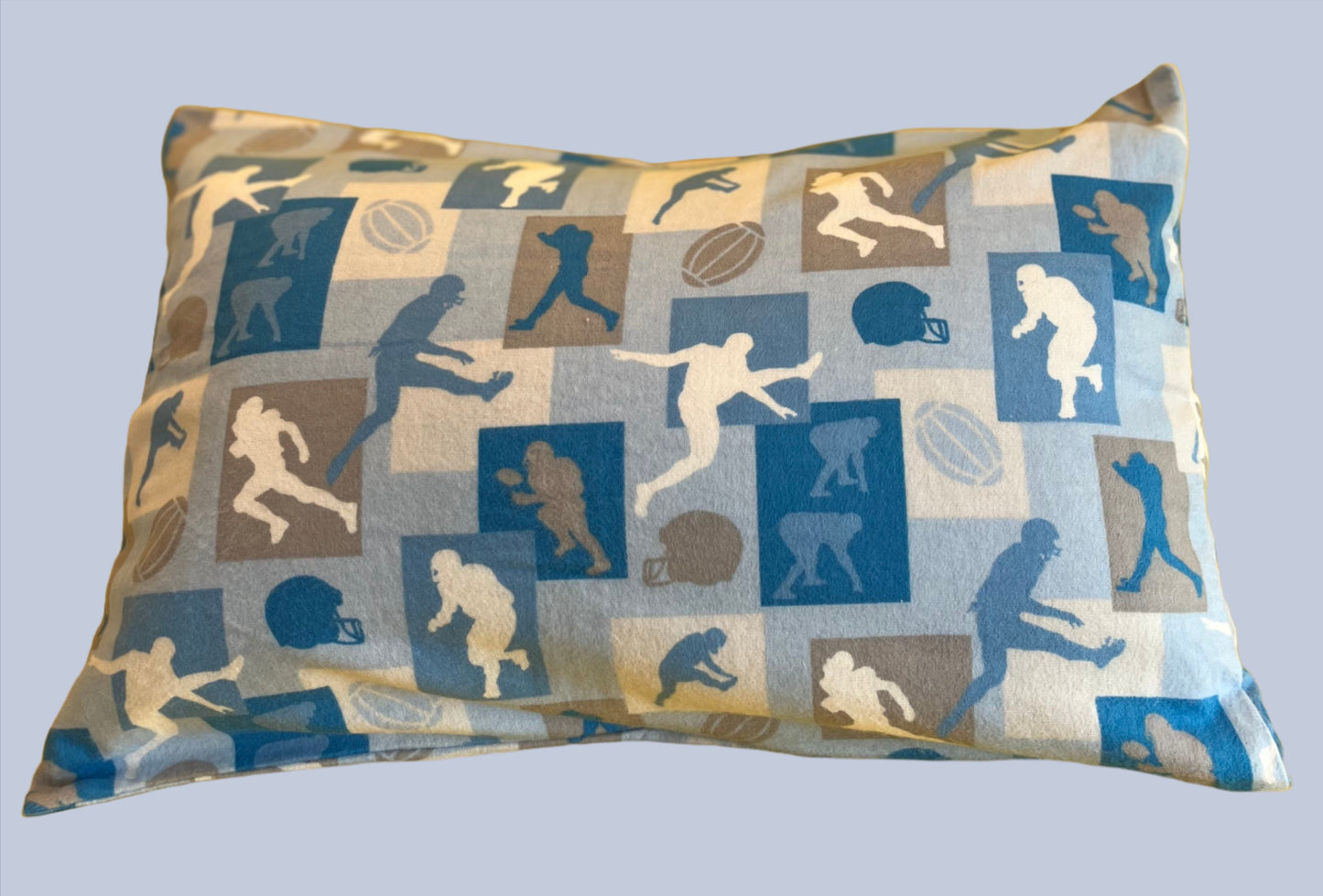 "Football" Envelope Style Homemade Kids Pillowcase - Bold Border Quilts and More