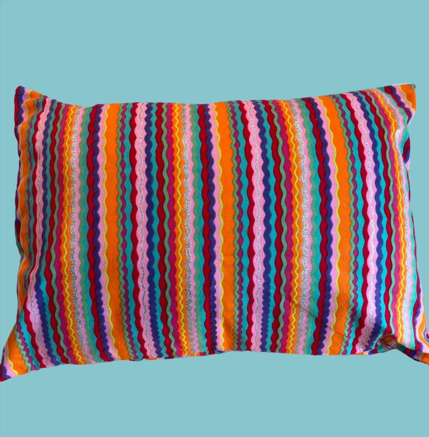 "Waves and Sparkles" Envelope Style Homemade Kids Pillowcase - Bold Border Quilts and More