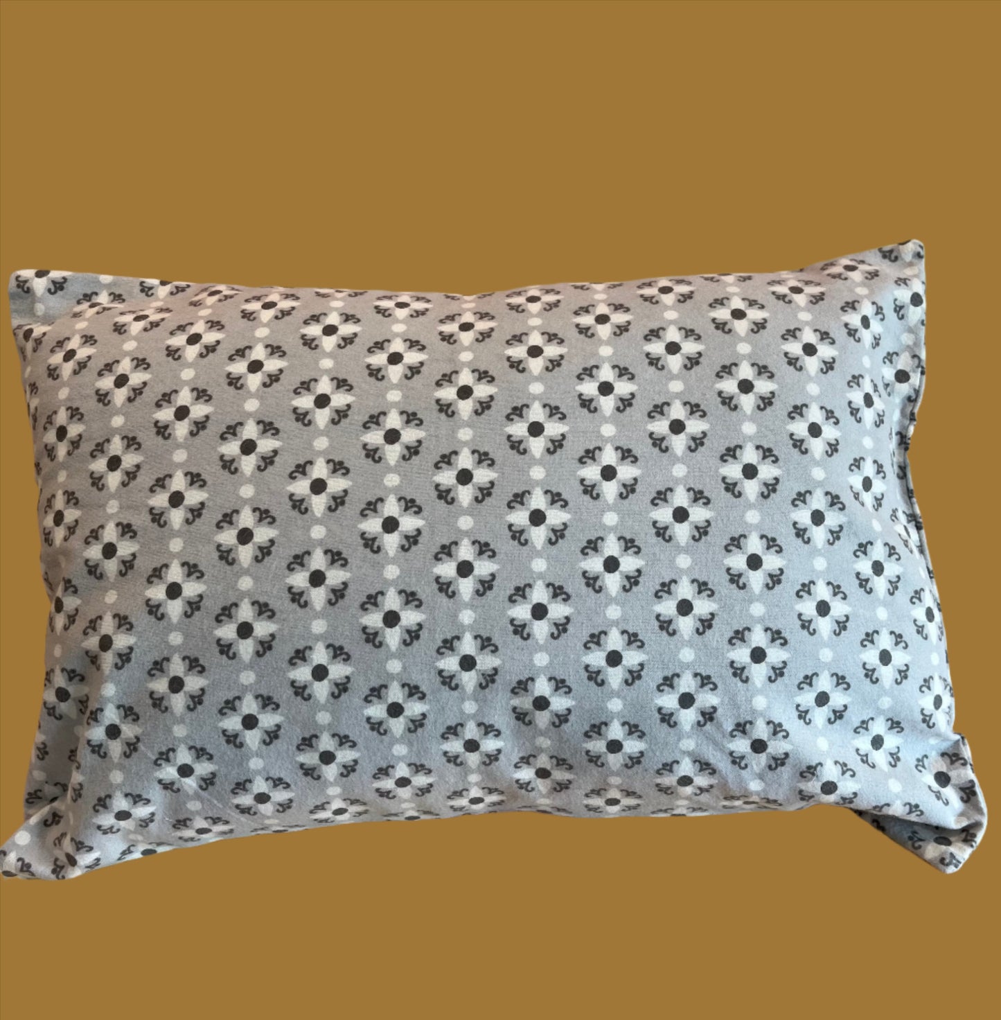"Black, Gray & White Flowers" Envelope Style Homemade Kids Pillowcase - Bold Border Quilts and More