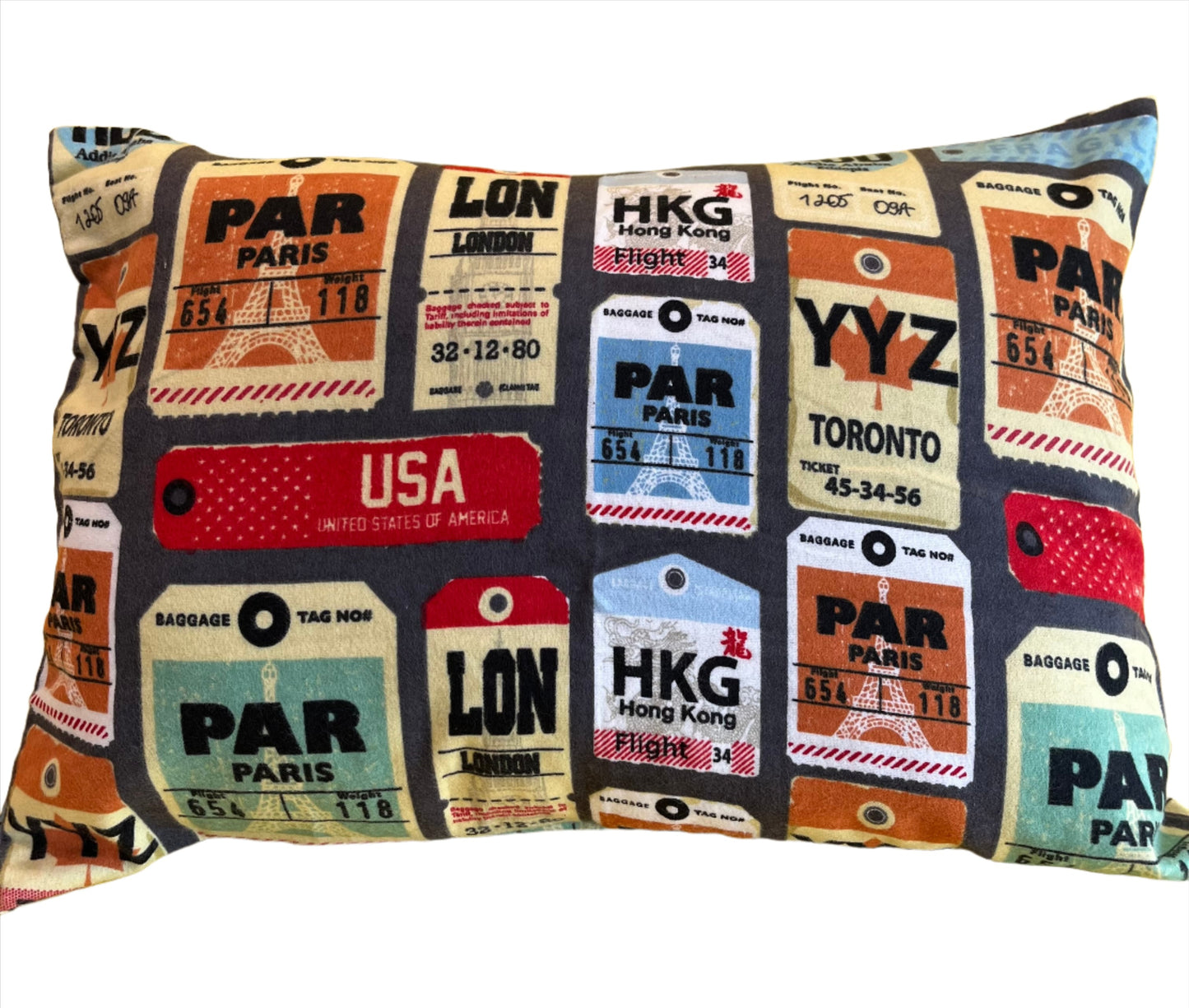 "Travel the World" Envelope Style Pillowcase - Bold Border Quilts and More