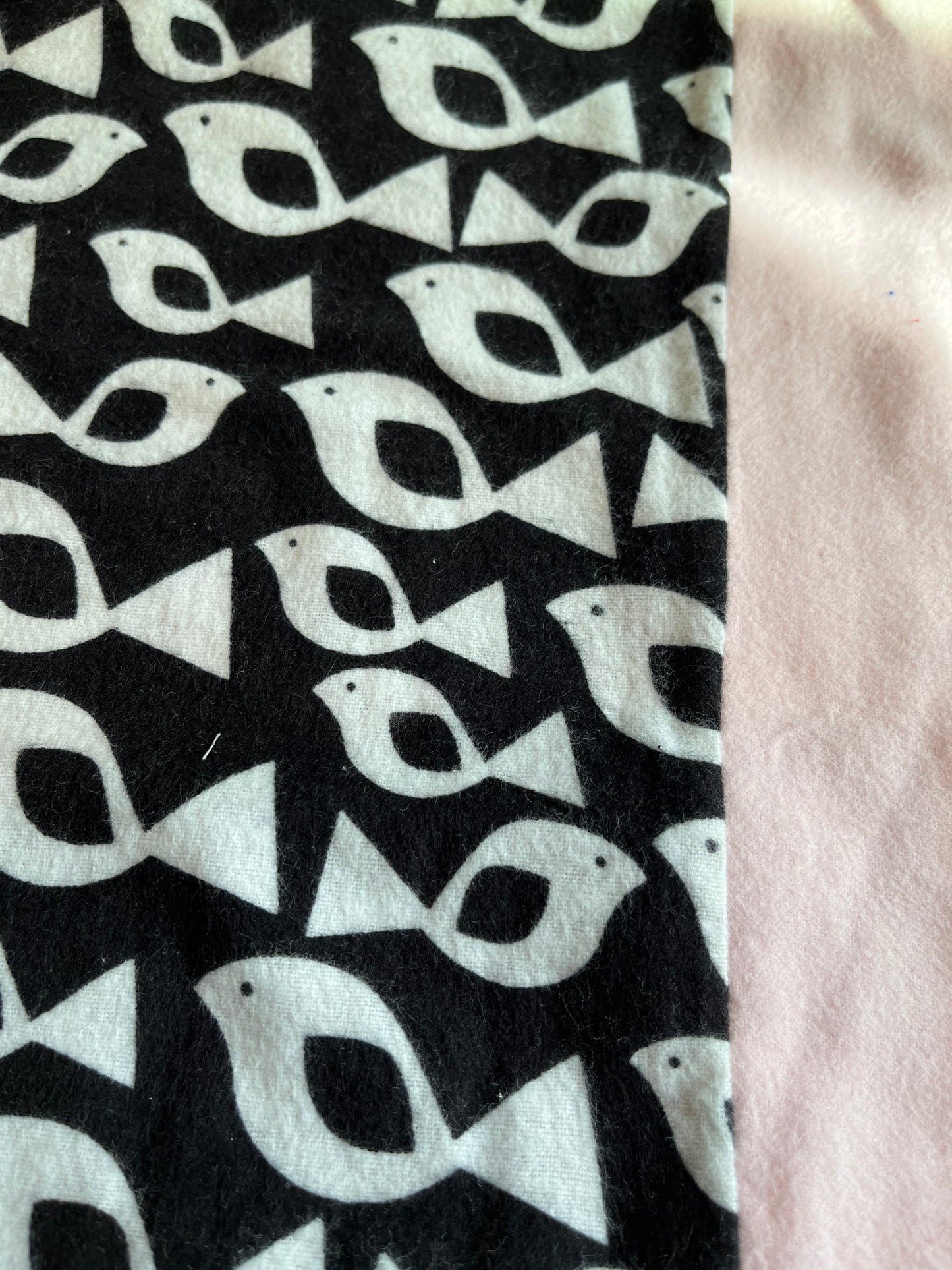 Black & White Birds Custom Handmade Kids Pillowcase - Bold Border Quilts and More