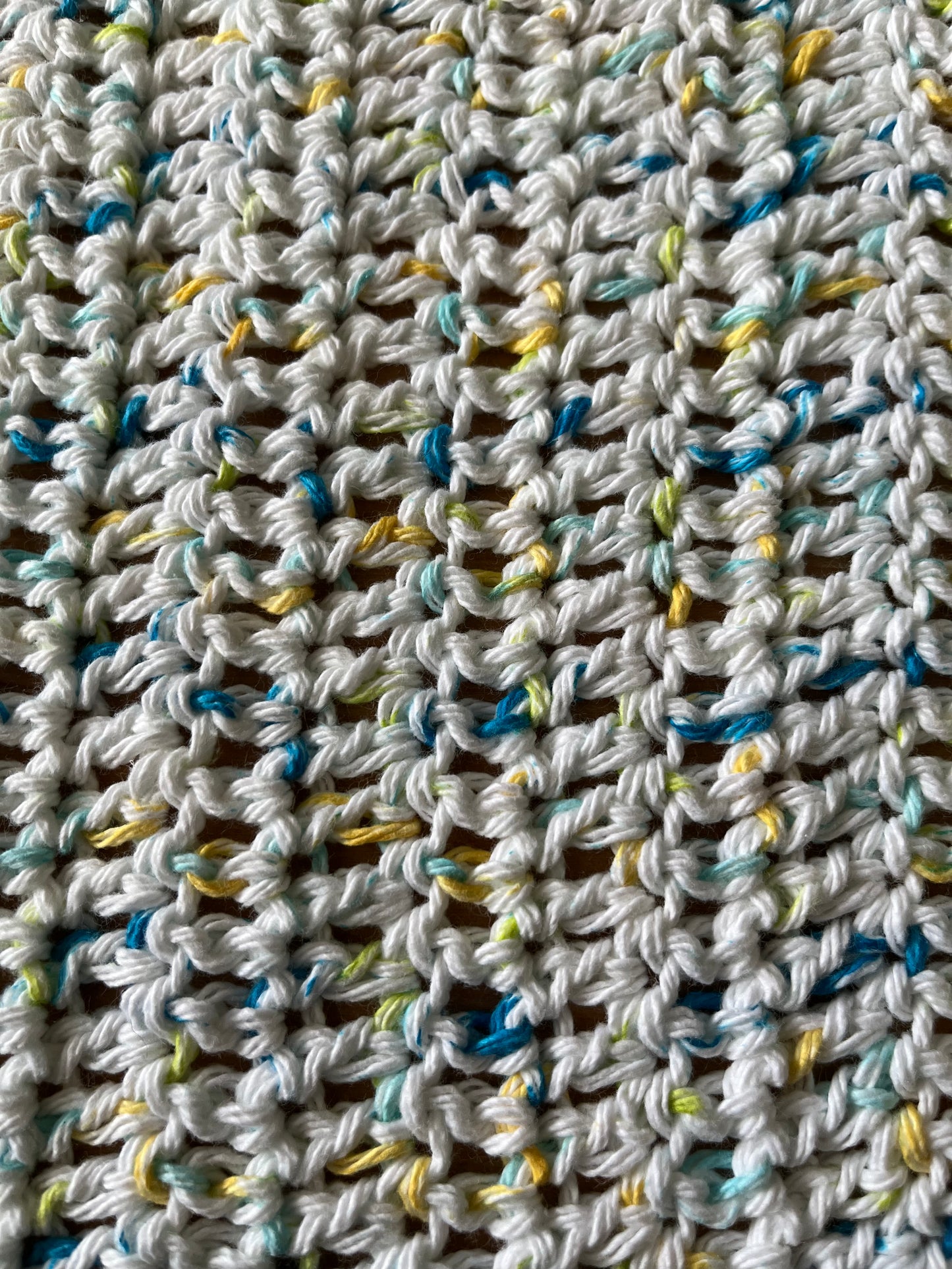 Small Summer Print Crocheted Dish Cloth - Bold Border Quilts and More