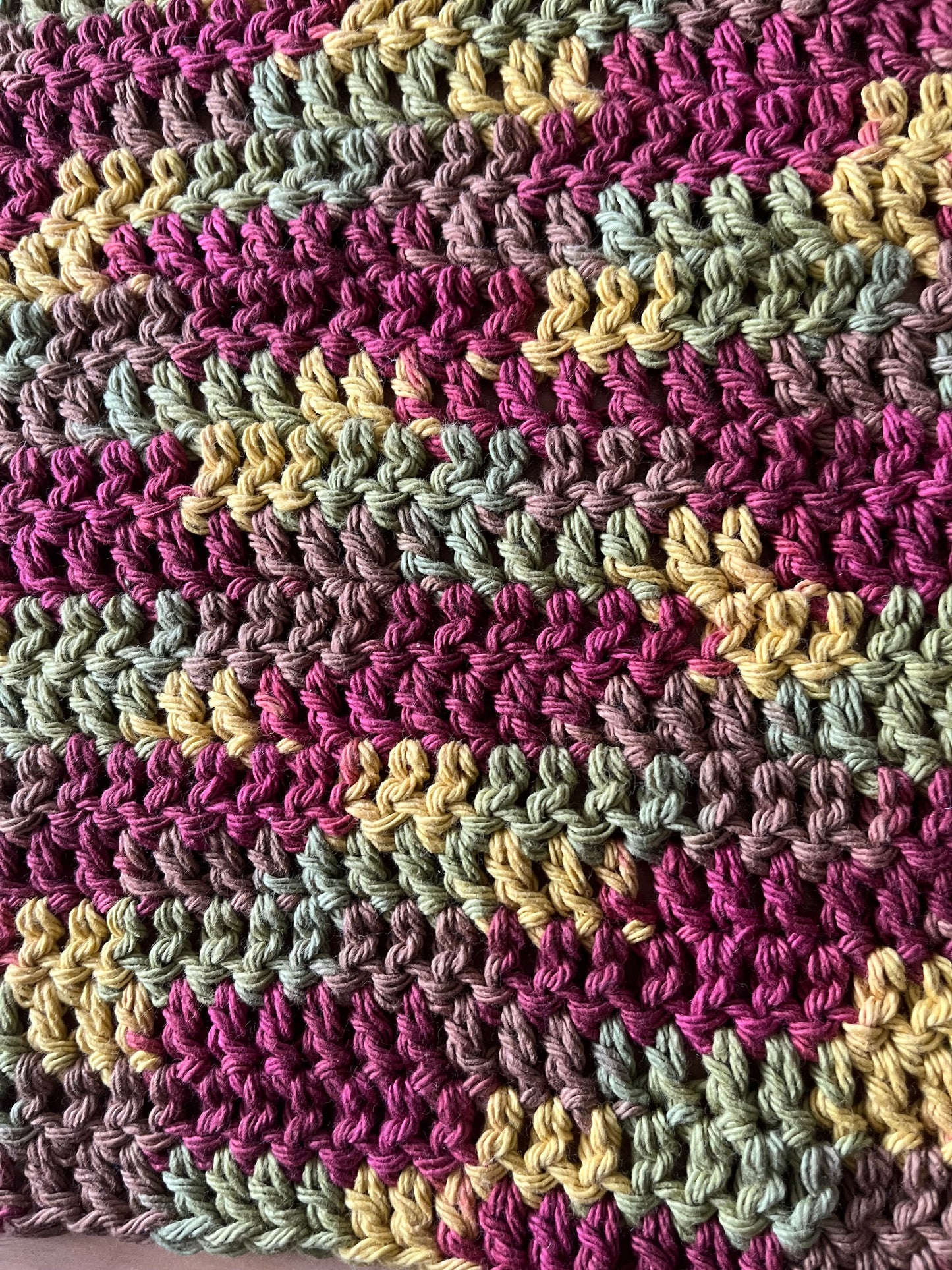 Small Autumn Leaves Crocheted Dish Cloth - Bold Border Quilts and More