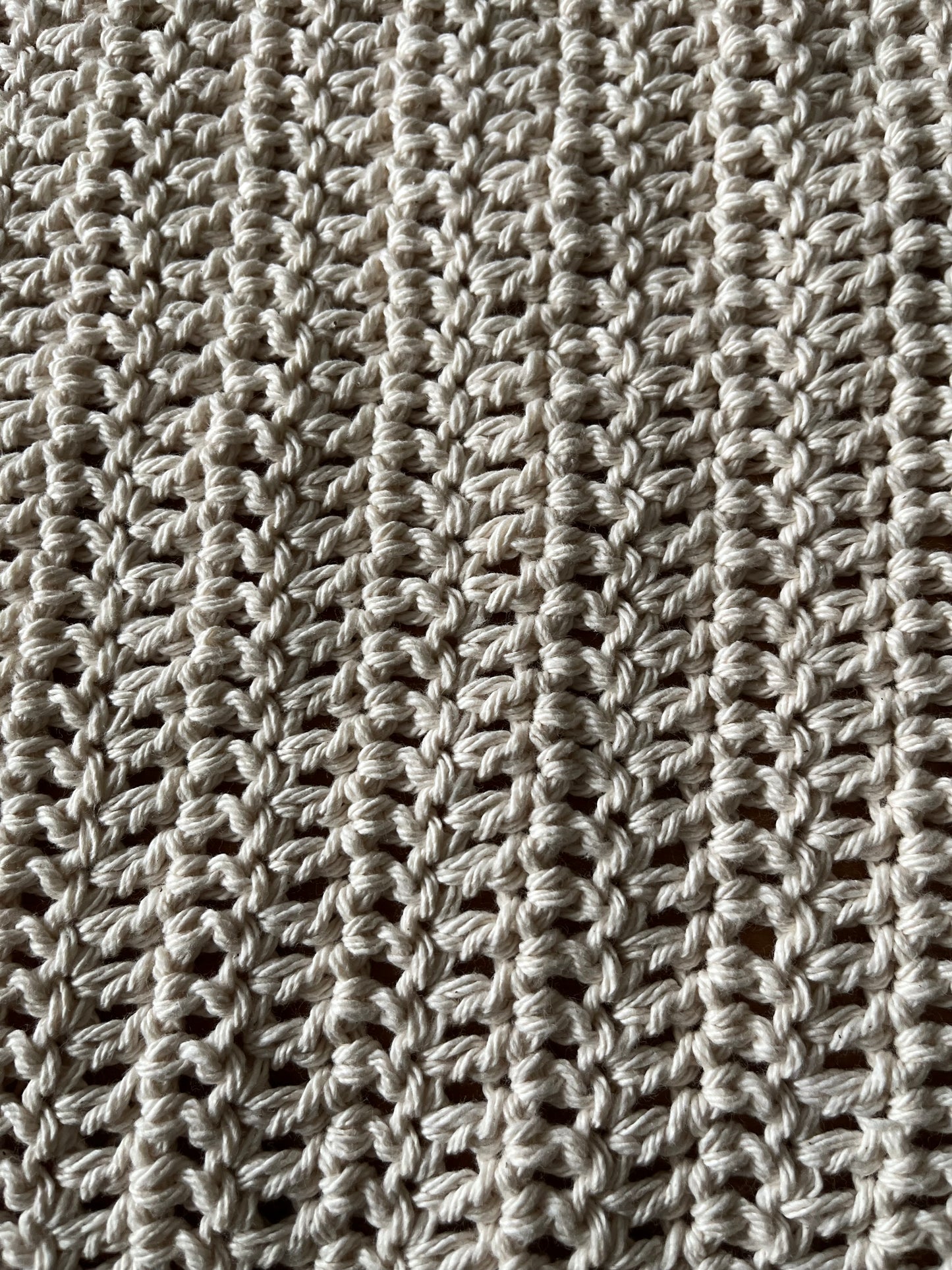 Ultimate Soft Ecru Crocheted Dish Cloth - Bold Border Quilts and More