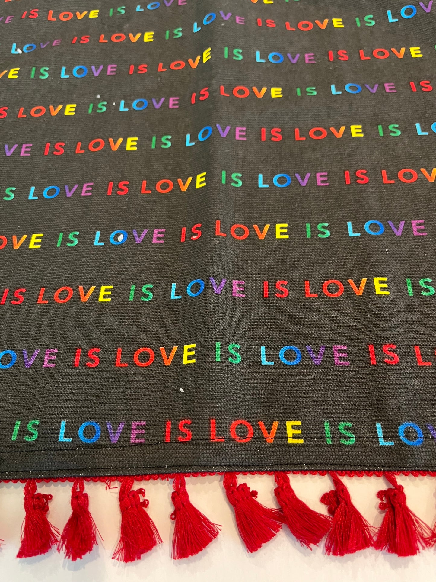 Love is Love with Red Best Ever Towel Bib - Bold Border Quilts and More