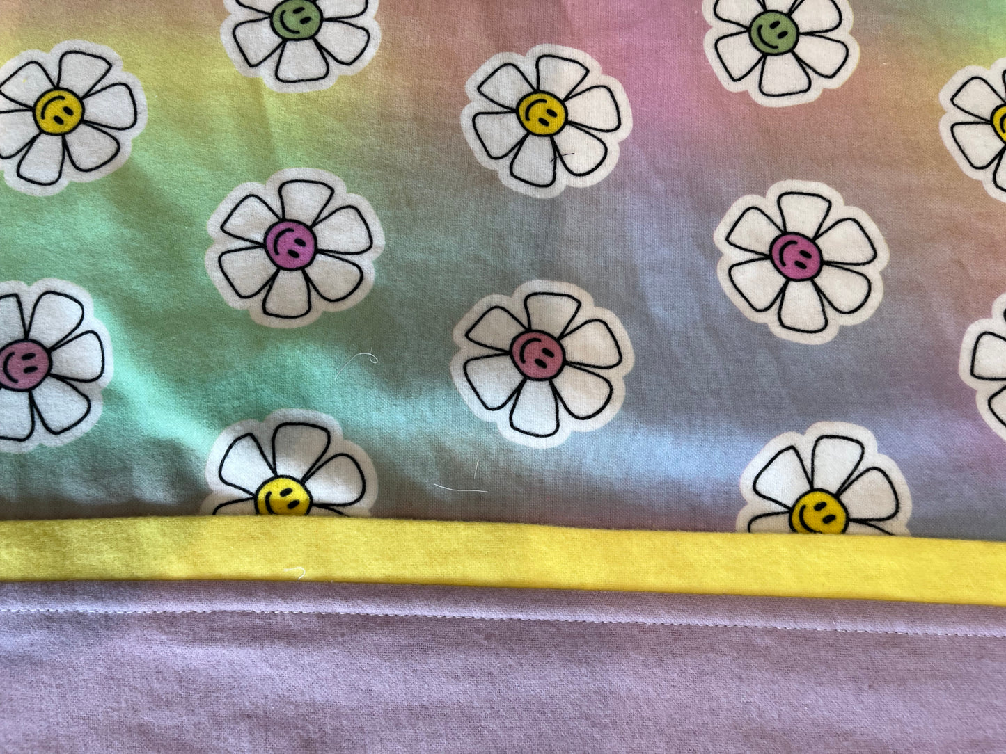 Tie Dye with Smiles Custom Handmade Kids Pillowcase - Bold Border Quilts and More