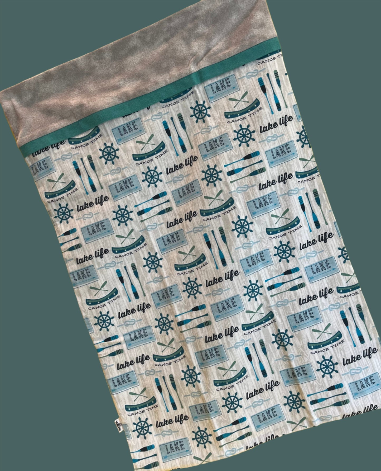 Lake Life Flannel Standard Size Pillowcase - Bold Border Quilts and More