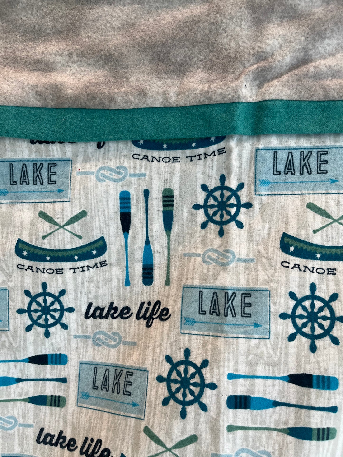 Lake Life Flannel Standard Size Pillowcase - Bold Border Quilts and More