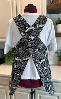 Friendship with Yellow Pockets Japanese Crossback Style Apron - Bold Border Quilts and More