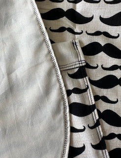 Mustache Japanese Crossback Style Apron - Bold Border Quilts and More