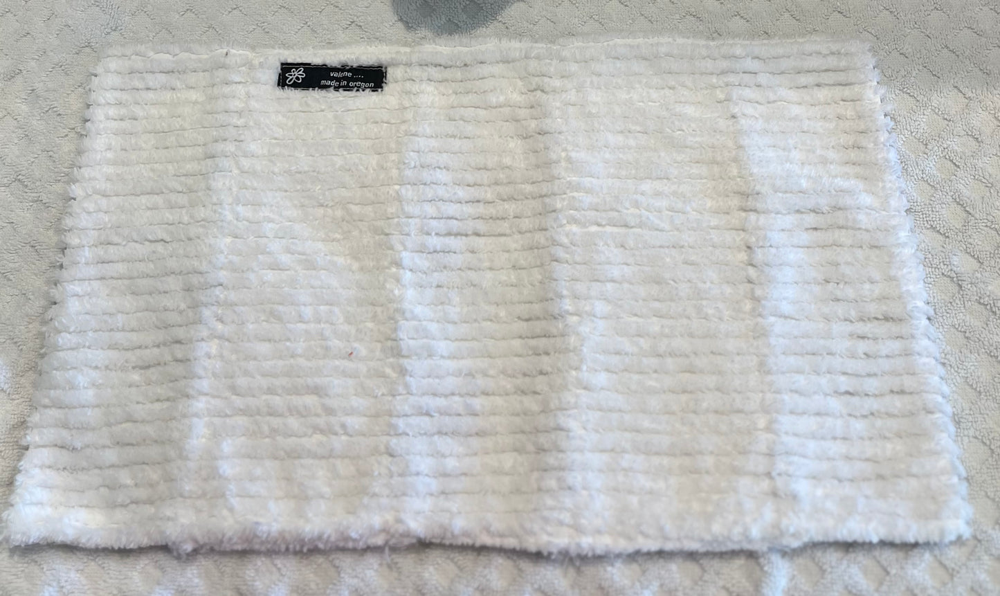 Owl Chenille/Flannel Modern Ragged Baby Burp Cloth - Bold Border Quilts and More