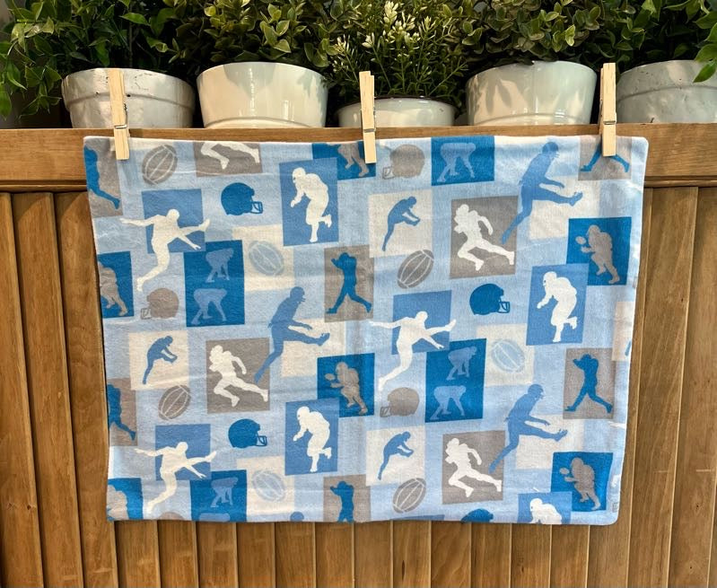 "Football" Envelope Style Homemade Kids Pillowcase - Bold Border Quilts and More