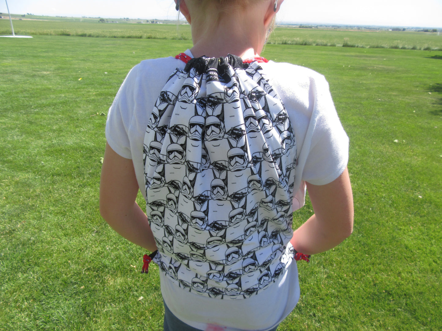 Storm Trooper Red String Draw String Bag - Bold Border Quilts and More