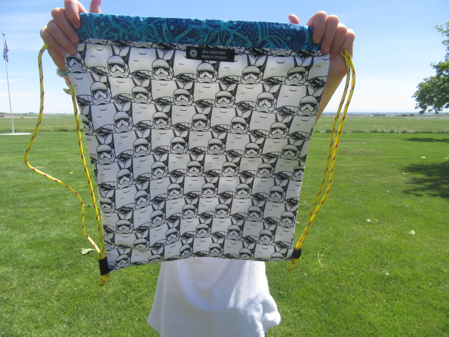 Storm Trooper Yellow String Draw String Bag - Bold Border Quilts and More