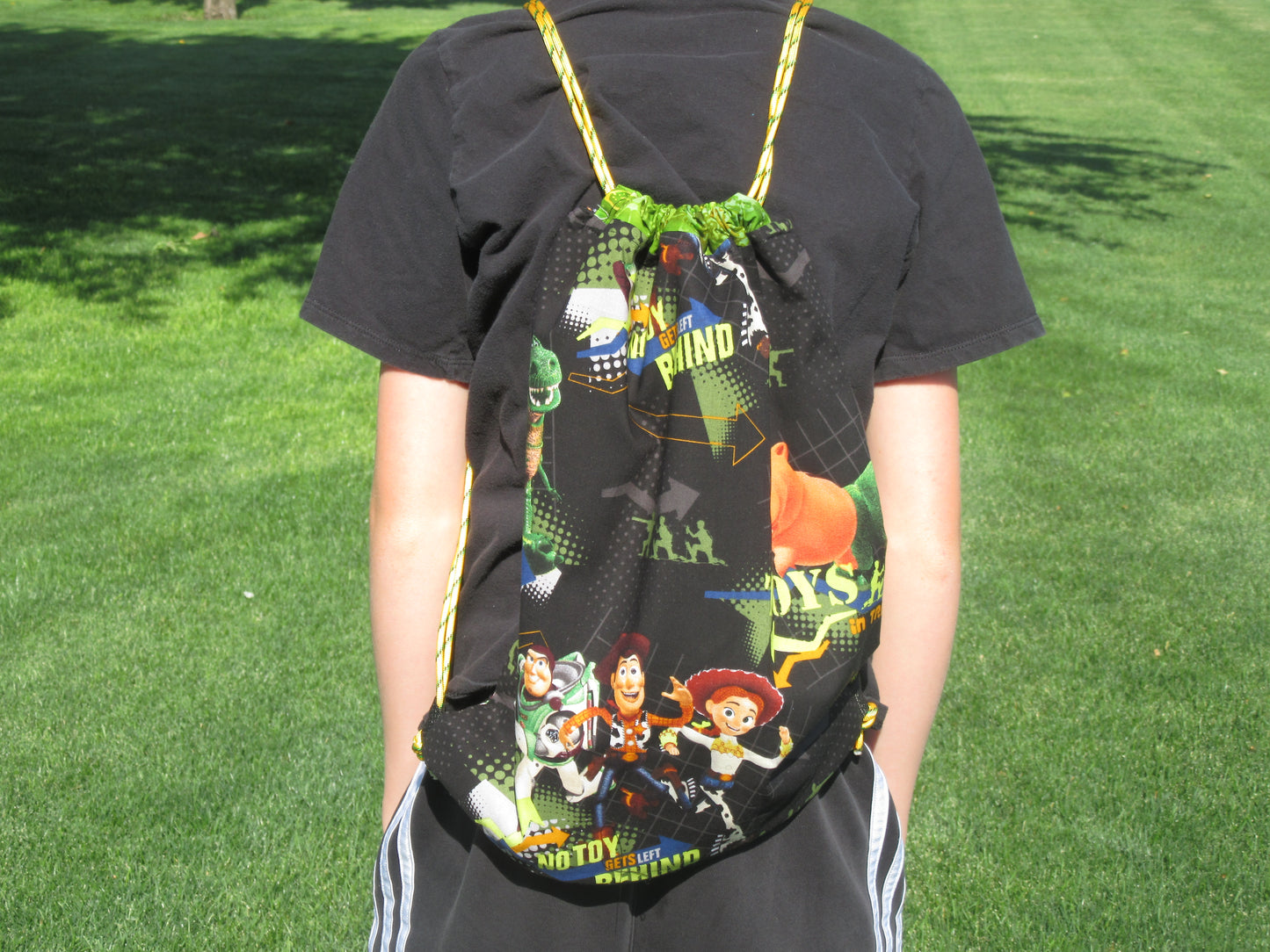 Toy Story Yellow String Draw String Bag - Bold Border Quilts and More