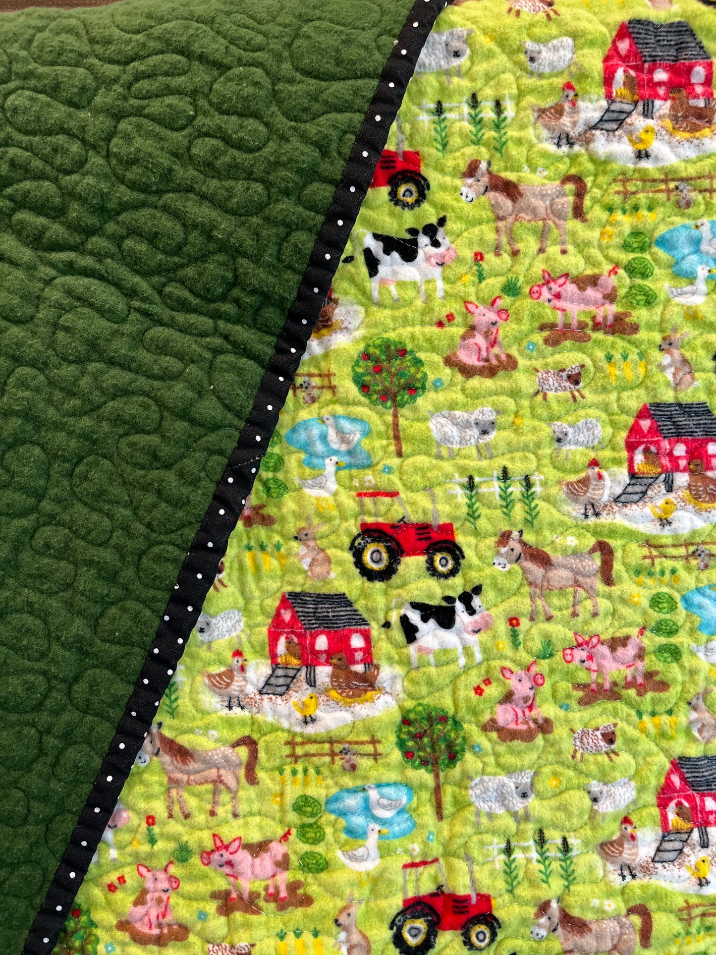 Farm Animals & Tractors Kids Quilt