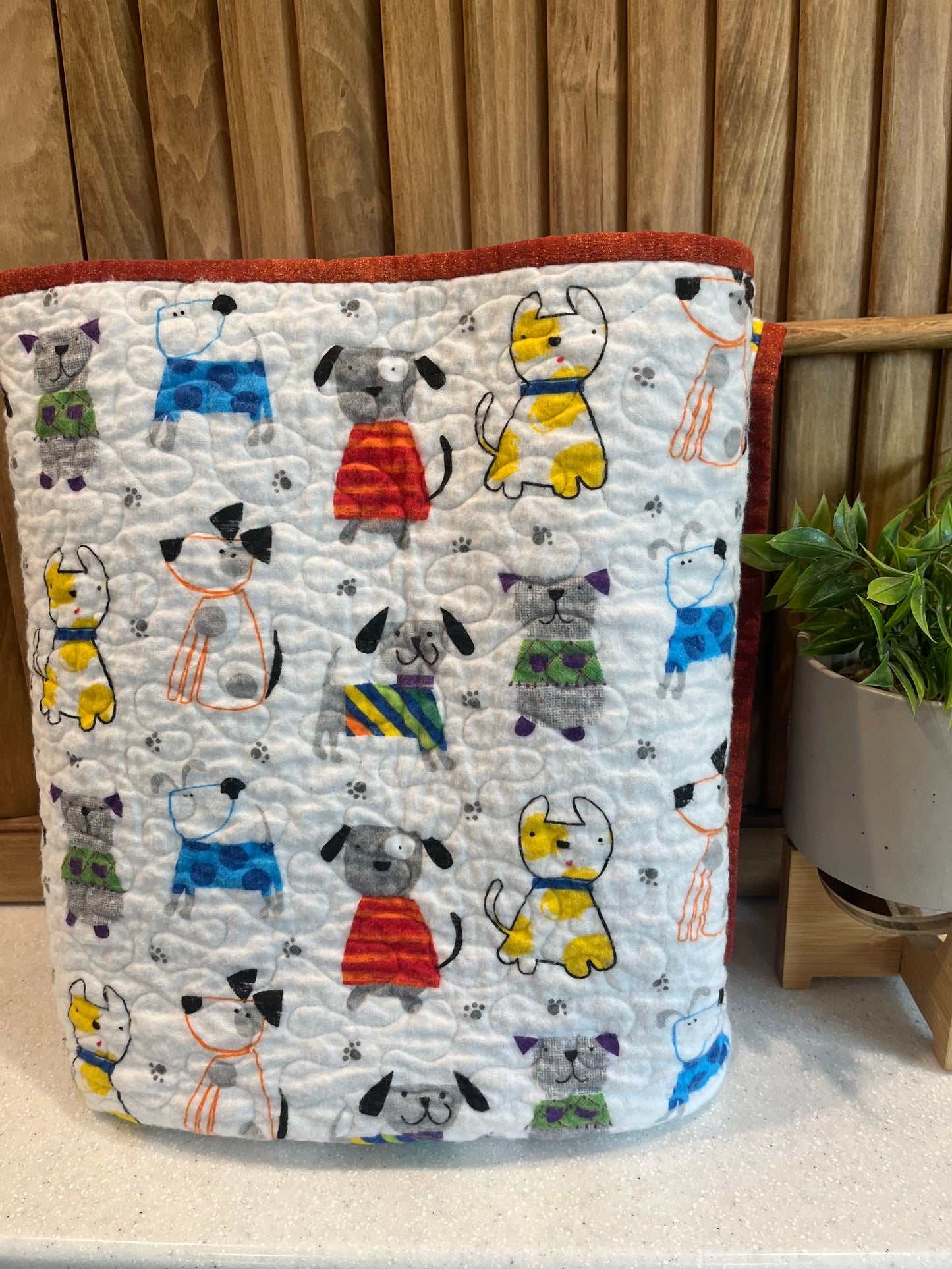 Cute Cartoon Puppy Quilt