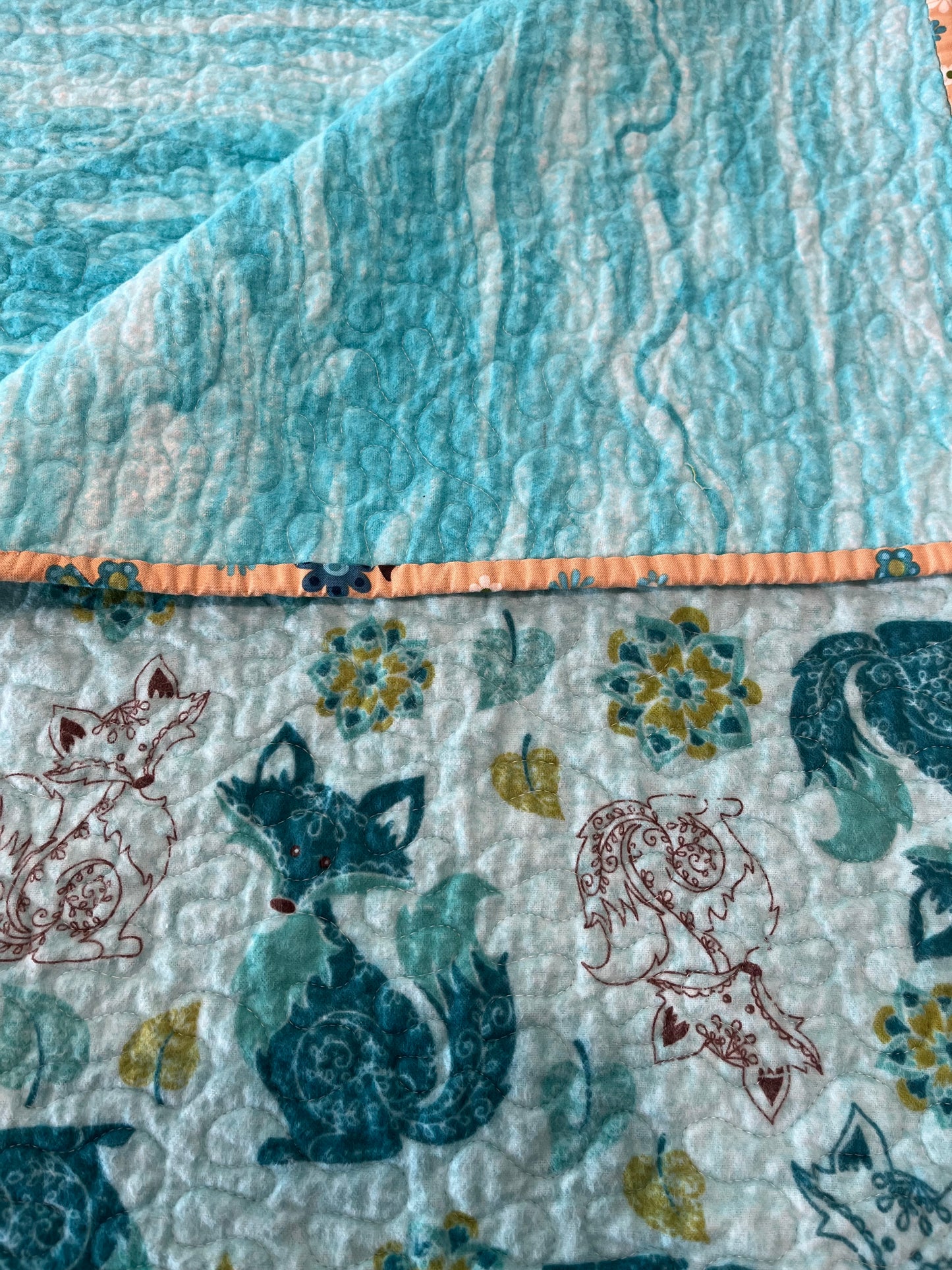 Cute Fox and Medallion Quilt