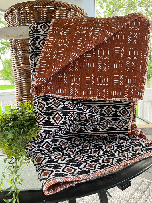 Aztec Signs and Diamonds Quilt