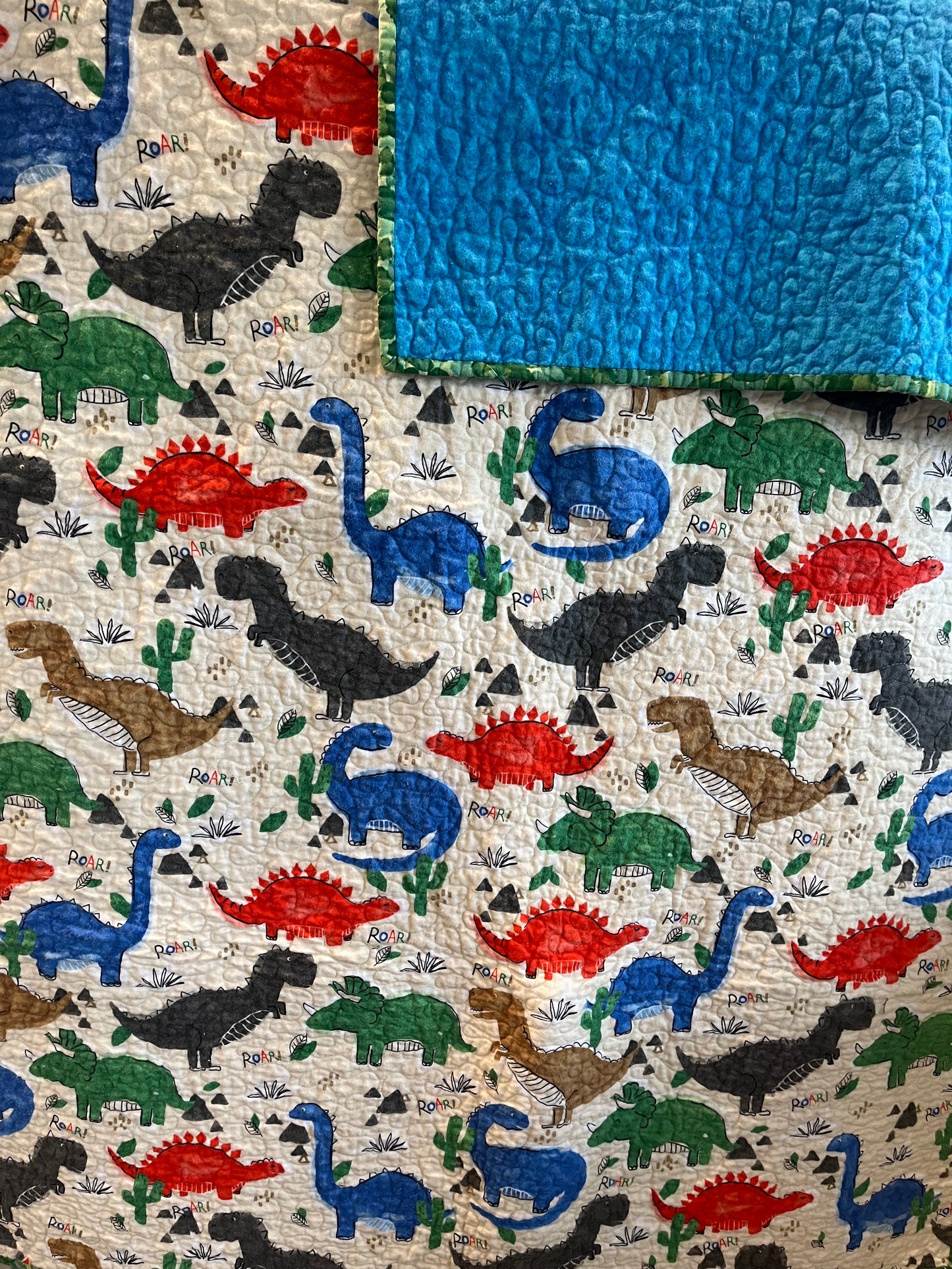 Dinosaurs and Cactus Quilt