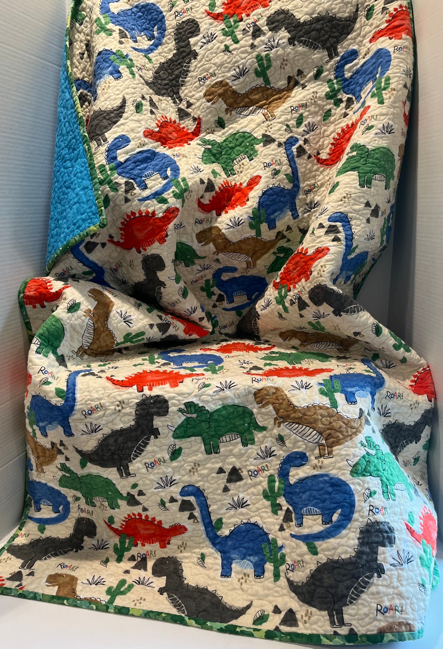 Dinosaurs and Cactus Quilt