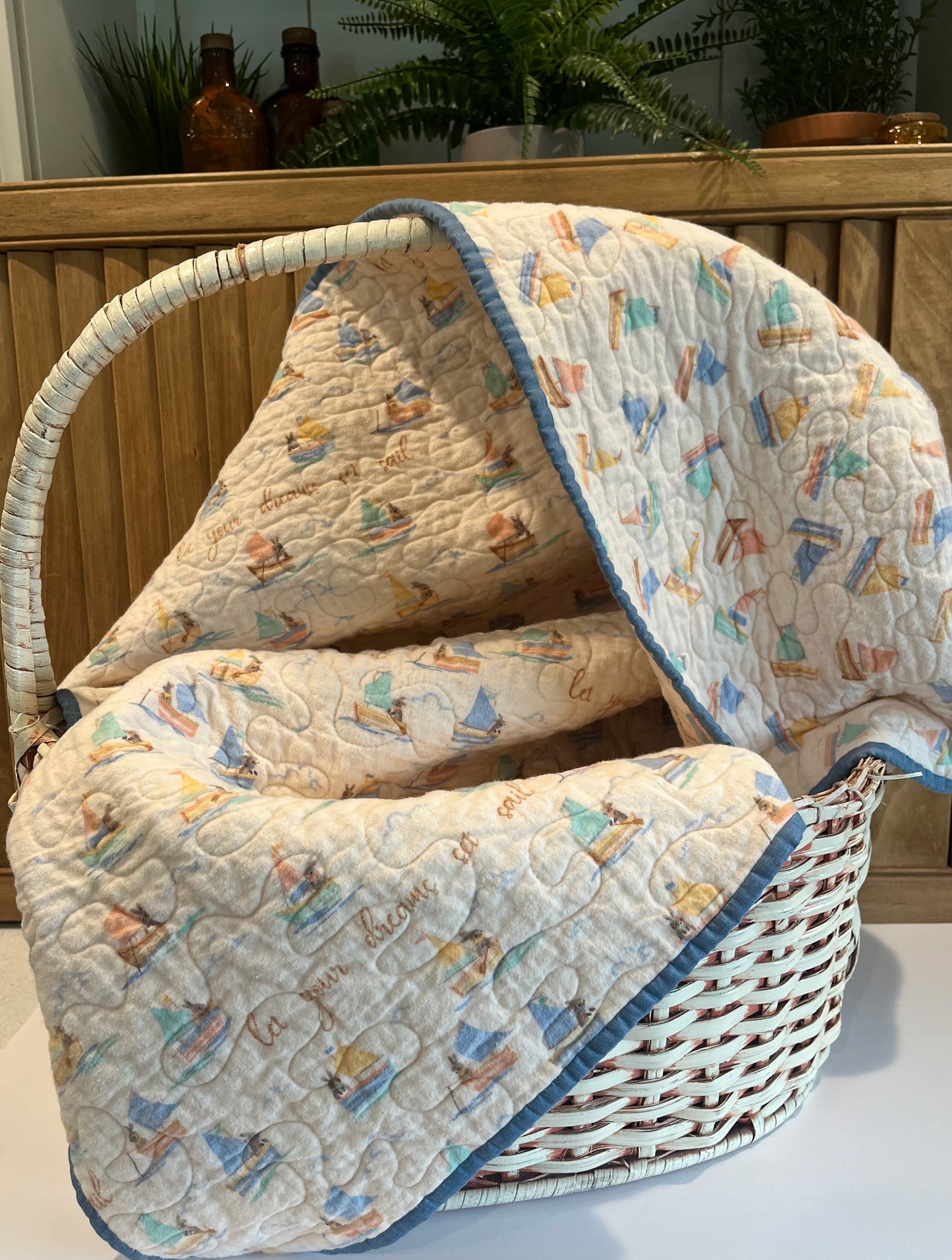 Sail Away Little Bunny Baby Quilt