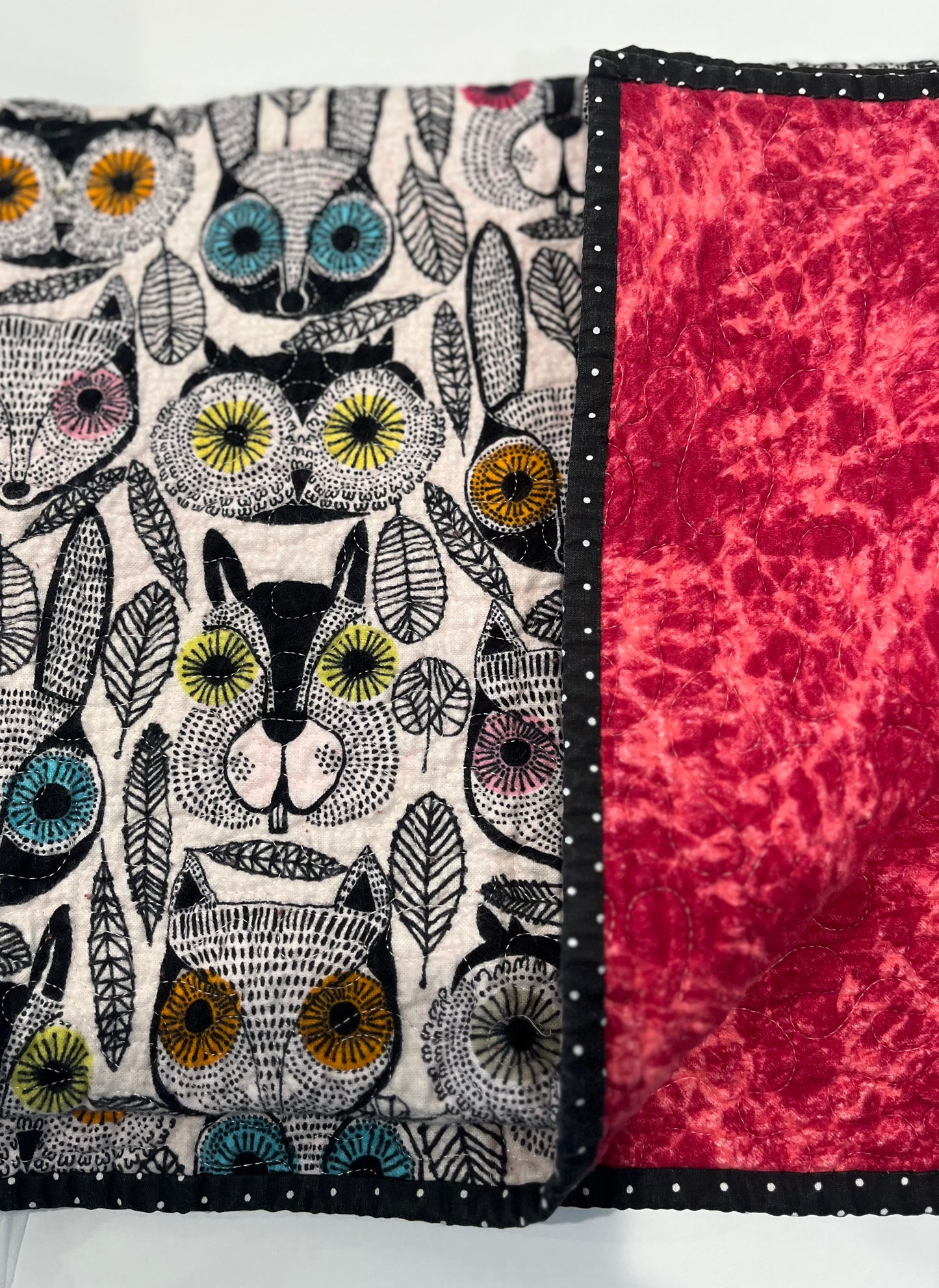 Wilderness Eyes...Fox, Bunnies and Owl Quilt