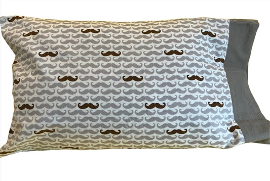 Moustache Custom Handmade Kids Pillowcase