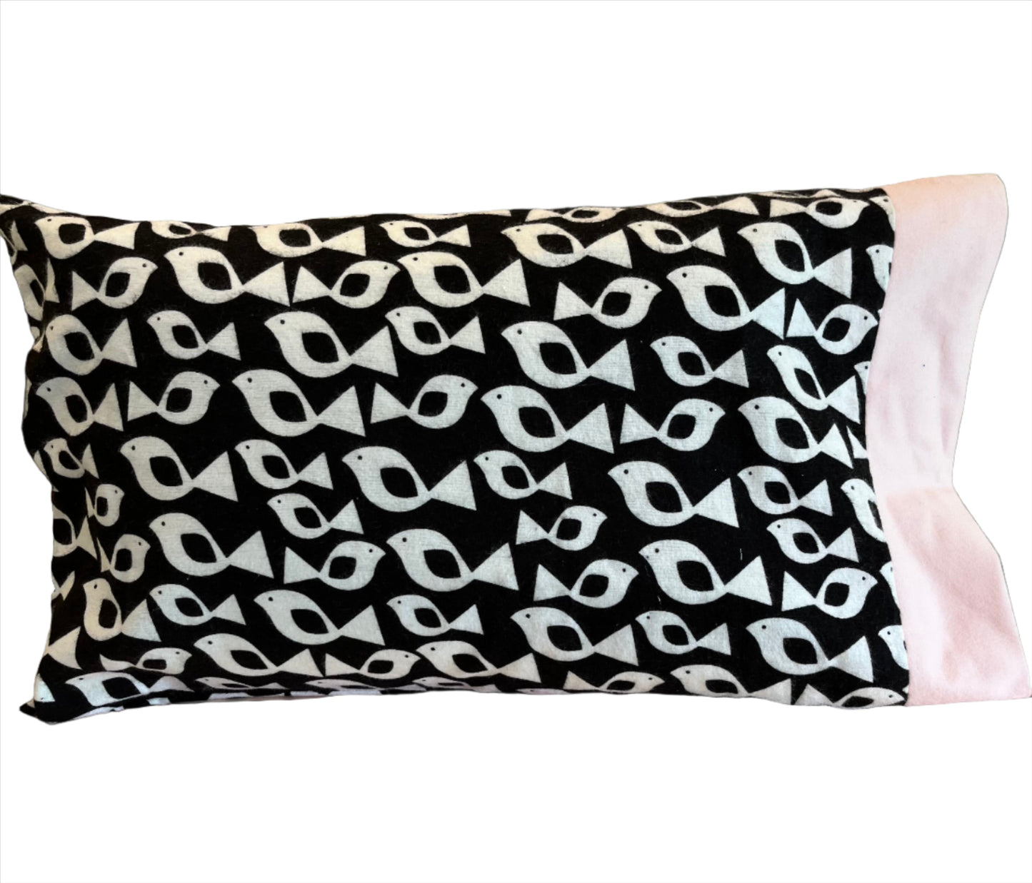 Black & White Birds Custom Handmade Kids Pillowcase