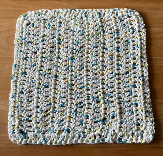 Medium Summer Print Crocheted Dish Cloth