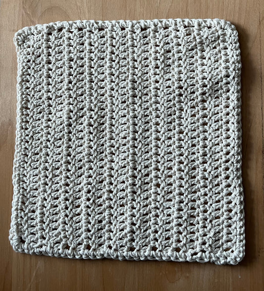 Ultimate Soft Ecru Crocheted Dish Cloth