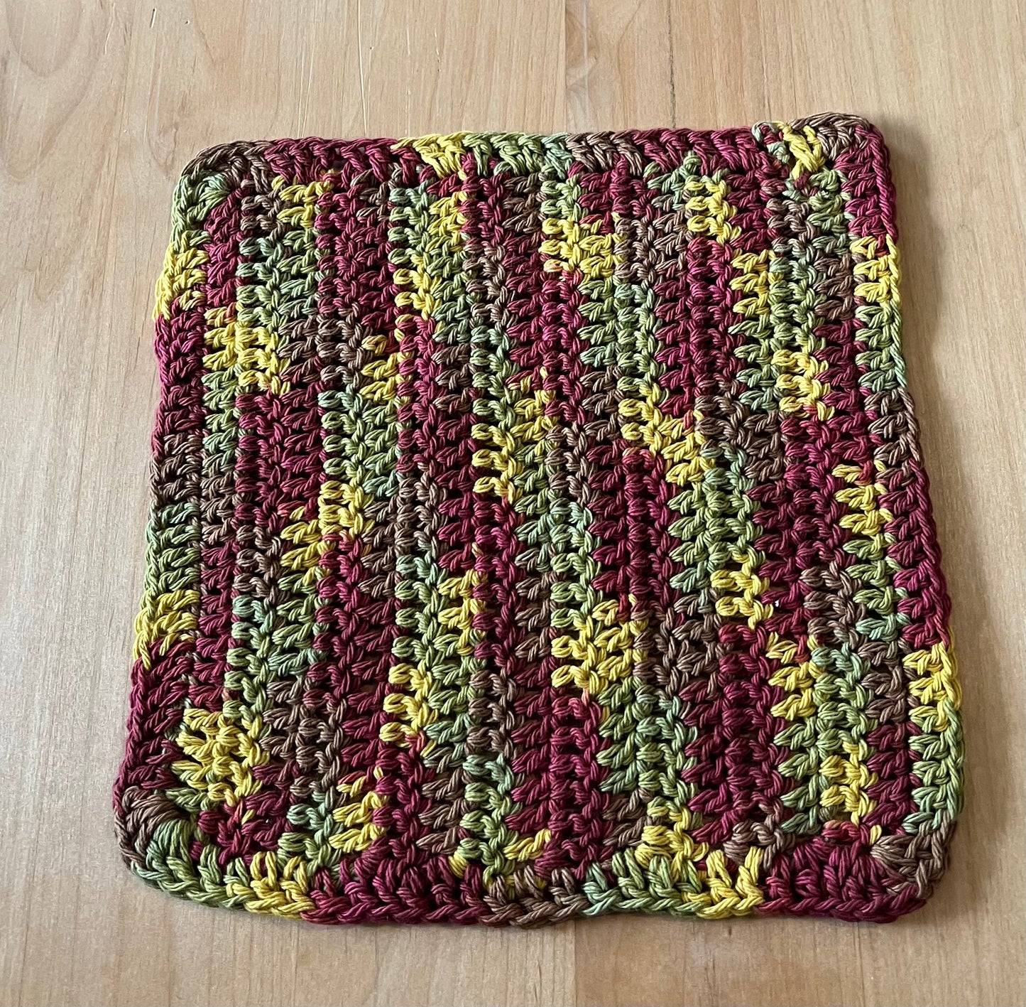 Ultimate Autumn Leaves Crocheted Dish Cloth