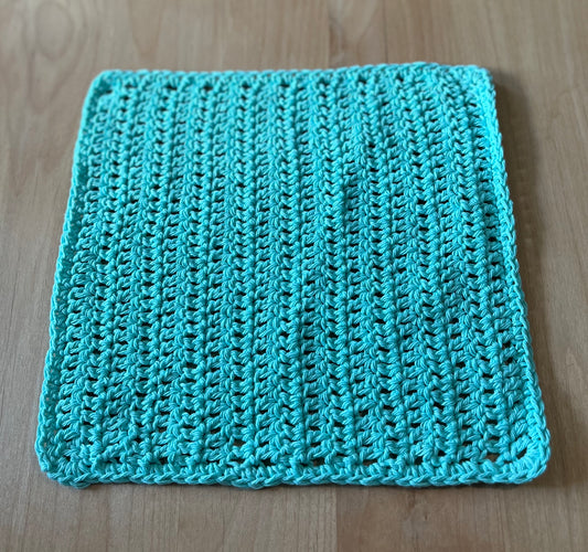 Ultimate Teal Crocheted Dish Cloth