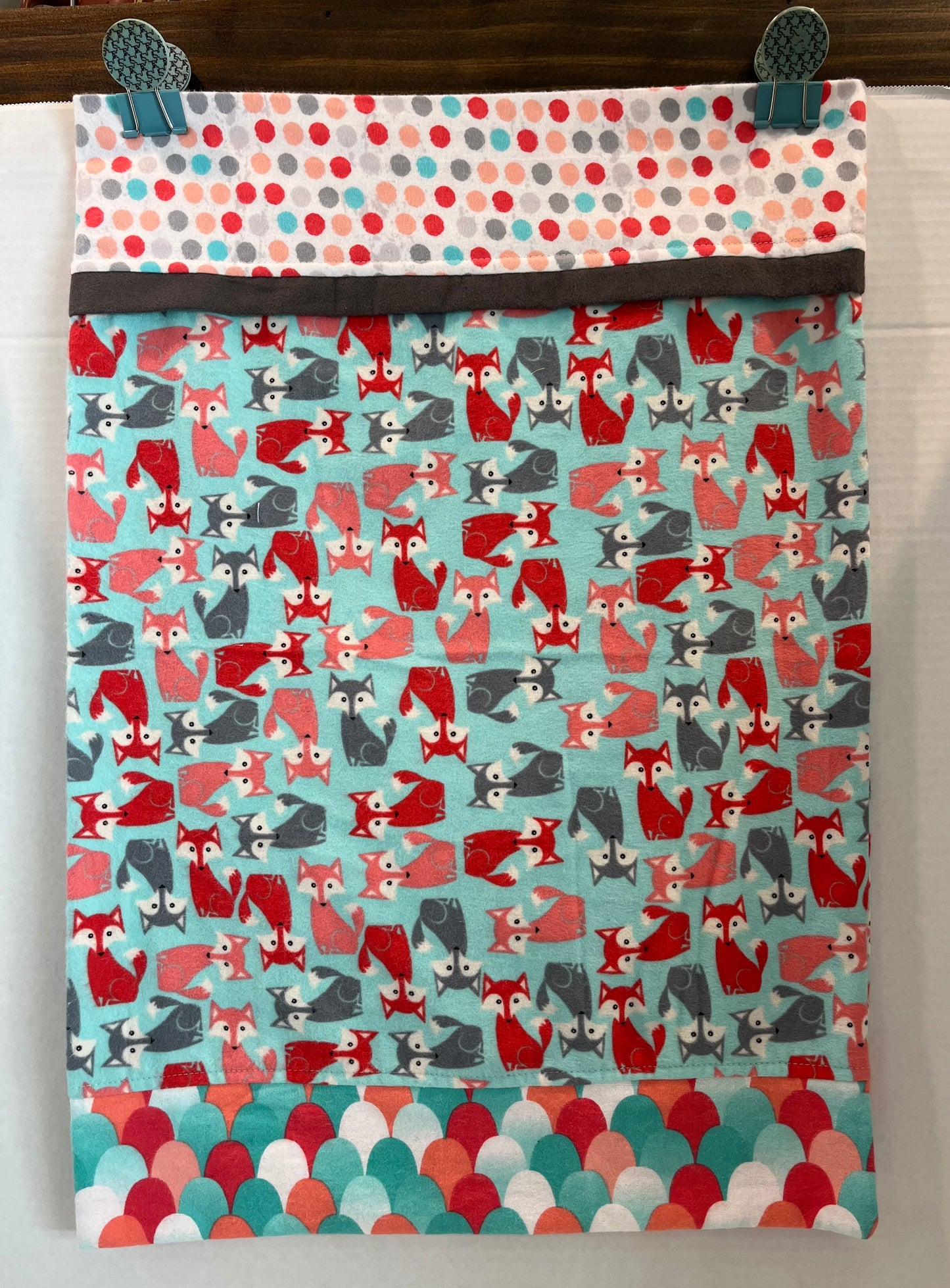 Fox with Dots Custom Handmade Kids Pillowcase