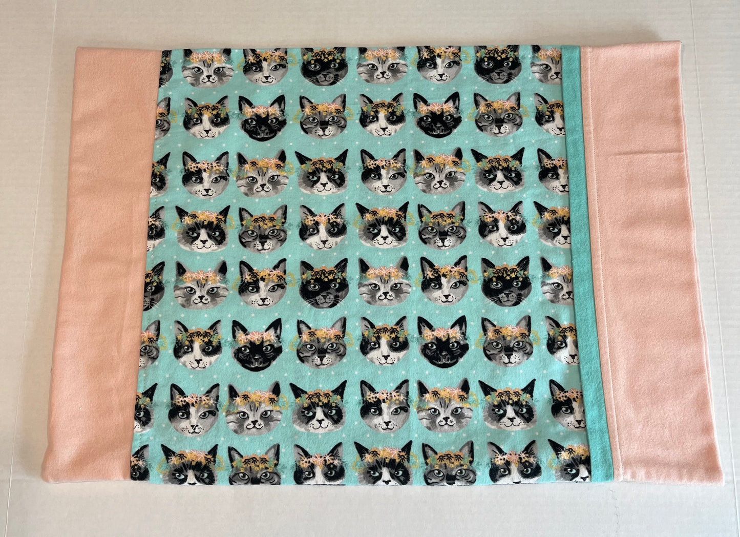 Cat Faces Custom Handmade Kids Pillowcase