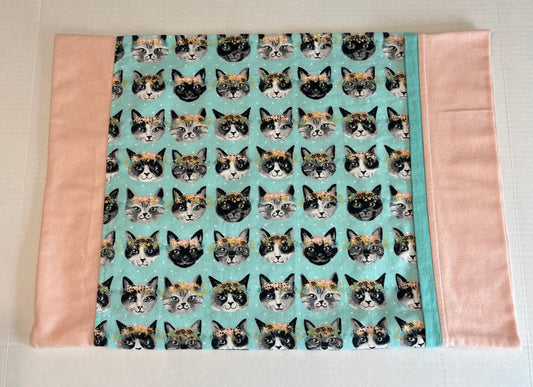 Cat Faces Custom Handmade Kids Pillowcase