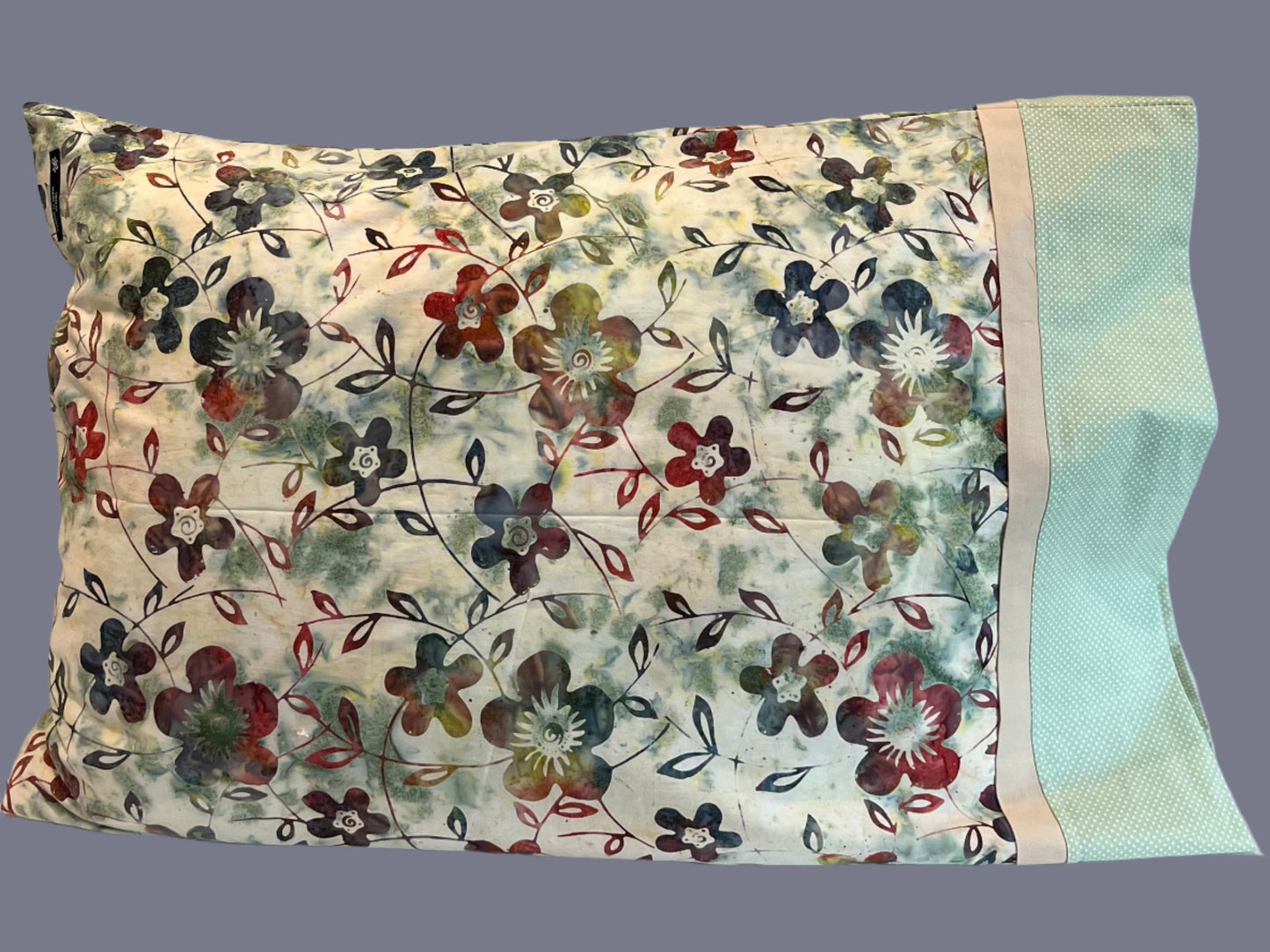 Tie Dye Flower Standard Cotton Pillowcase