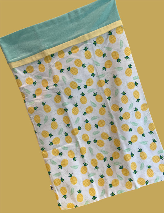 Pineapple Flannel Standard Size Pillowcase