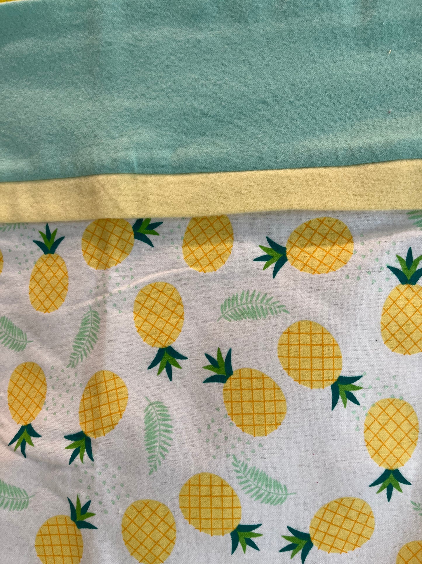 Pineapple Flannel Standard Size Pillowcase