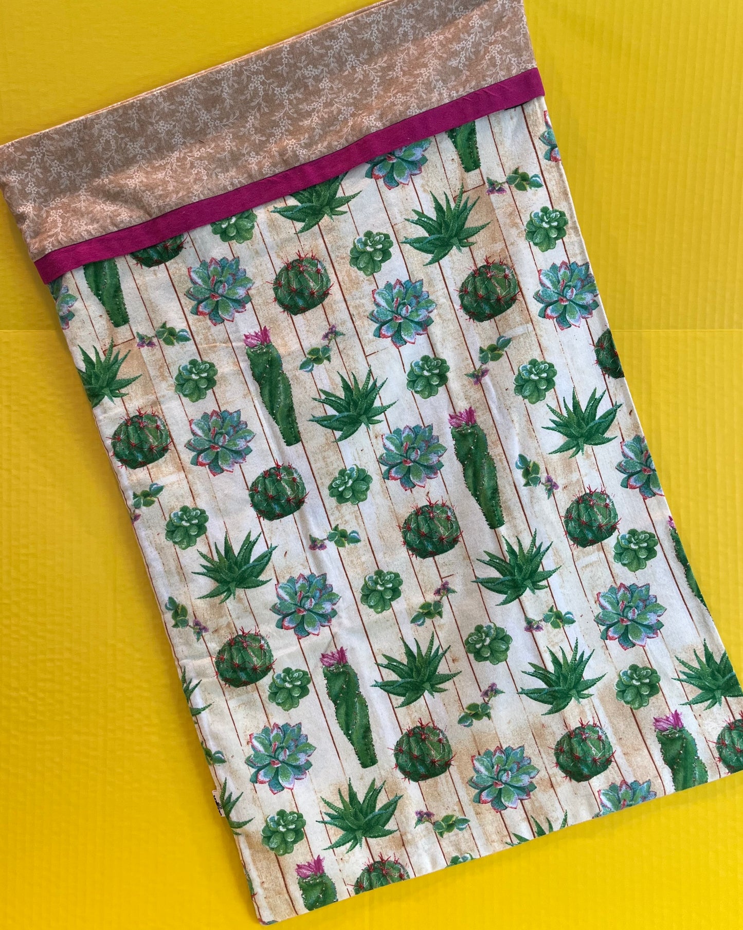 Cactus Flannel Standard Size Pillowcase