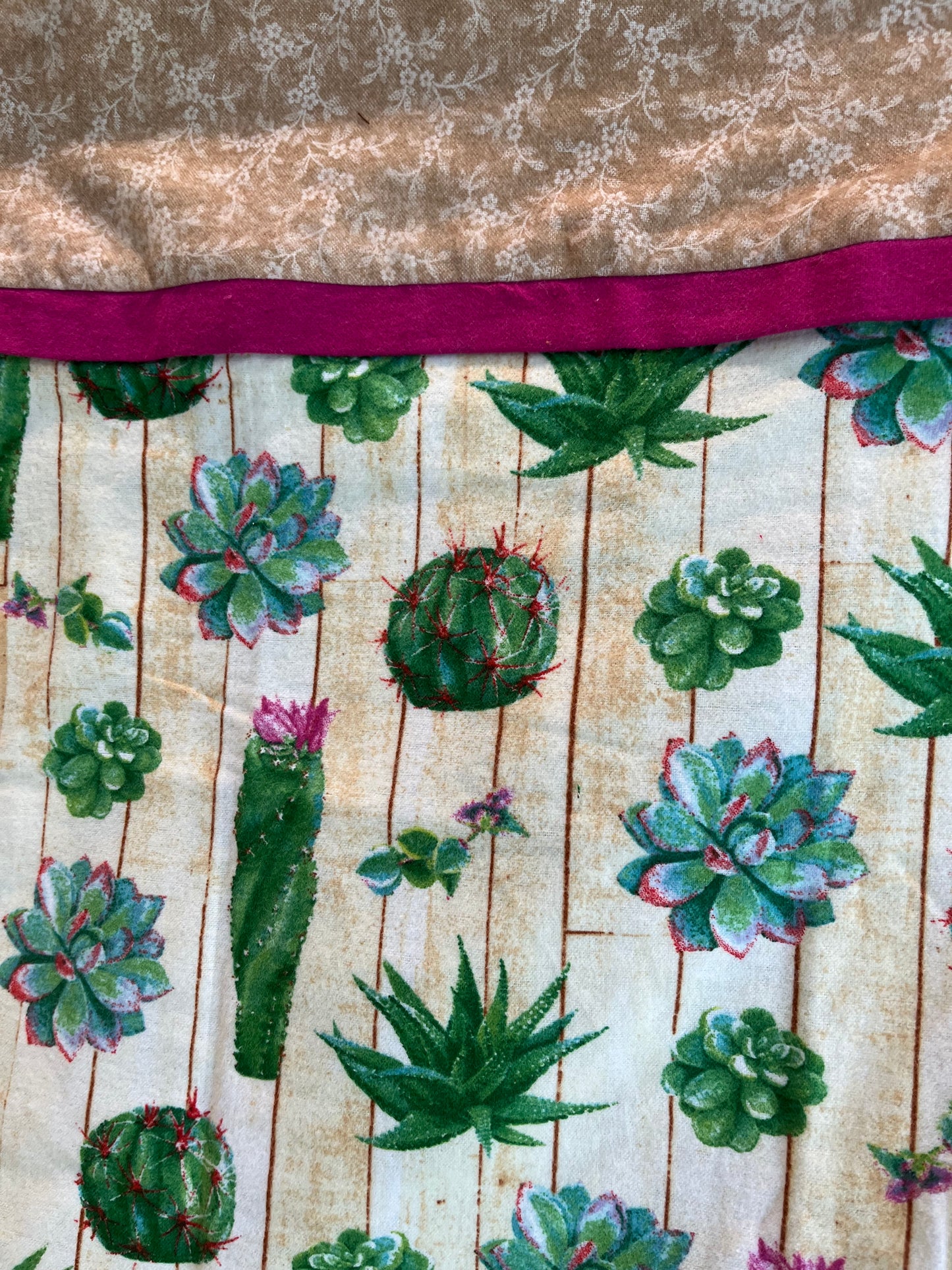 Cactus Flannel Standard Size Pillowcase